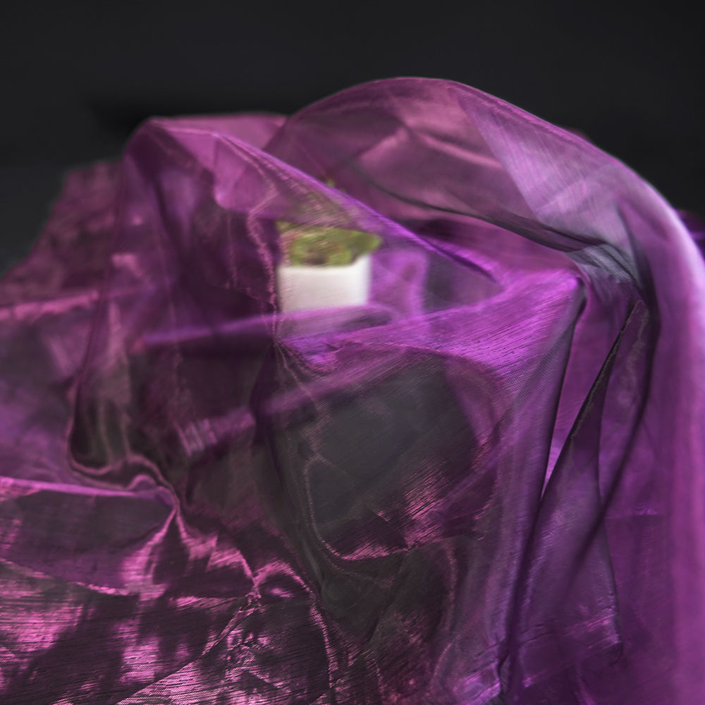 Deep Purple Bomng Phantom Mermaid Organza Wedding Decoration Fabric