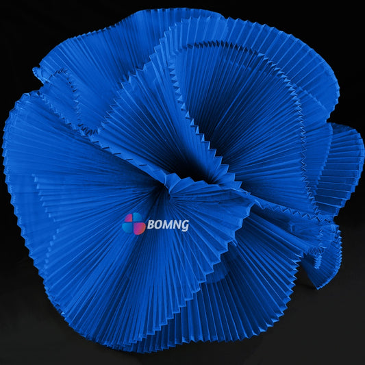 Bomng Klein Blue Great Pleated Organza Crinkle Fabric 6324
