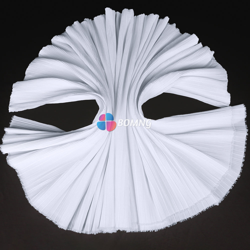 Bomng White Pleated Decoration Printmaking Fabric