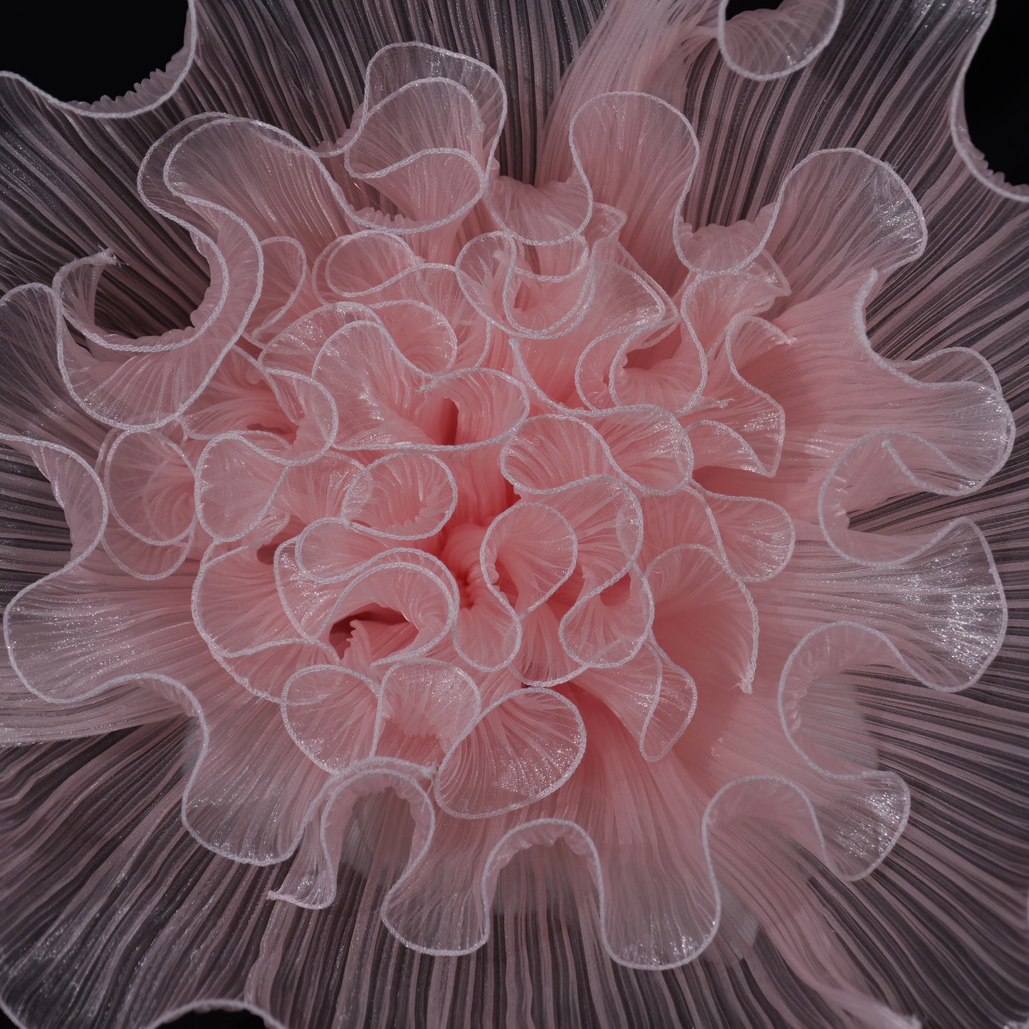 Bomng Sheer Ruffled Tulle Premium Flower