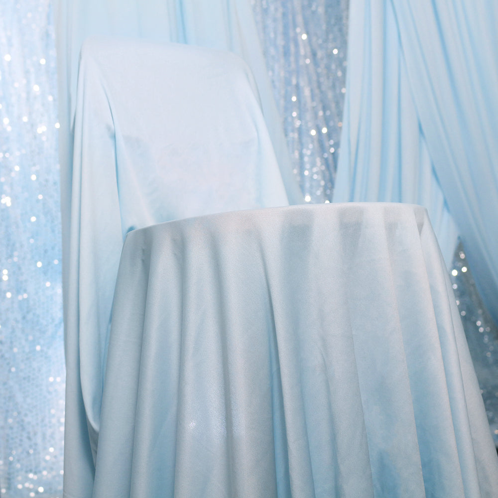 Bomng Light Blue Silk Elastic Drapery Wedding Decoration