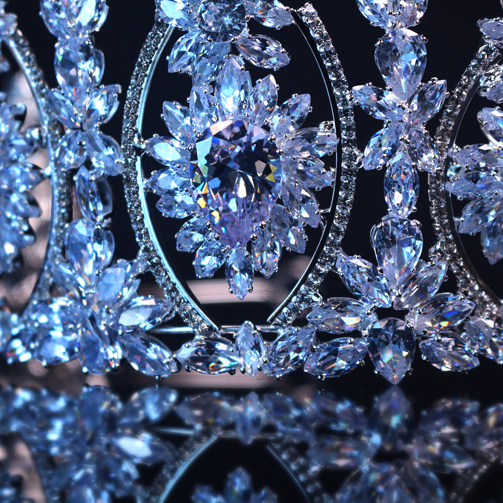 Bomng Bright Crystal Diamond Bridal Crown Headband