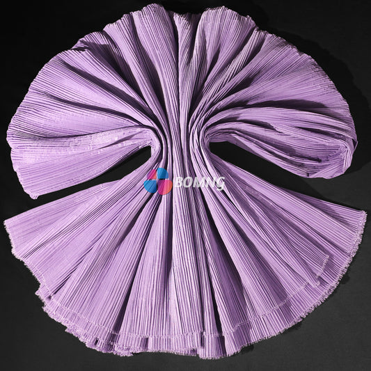 Bomng Light Purple Pleated Decoration Printmaking Fabric