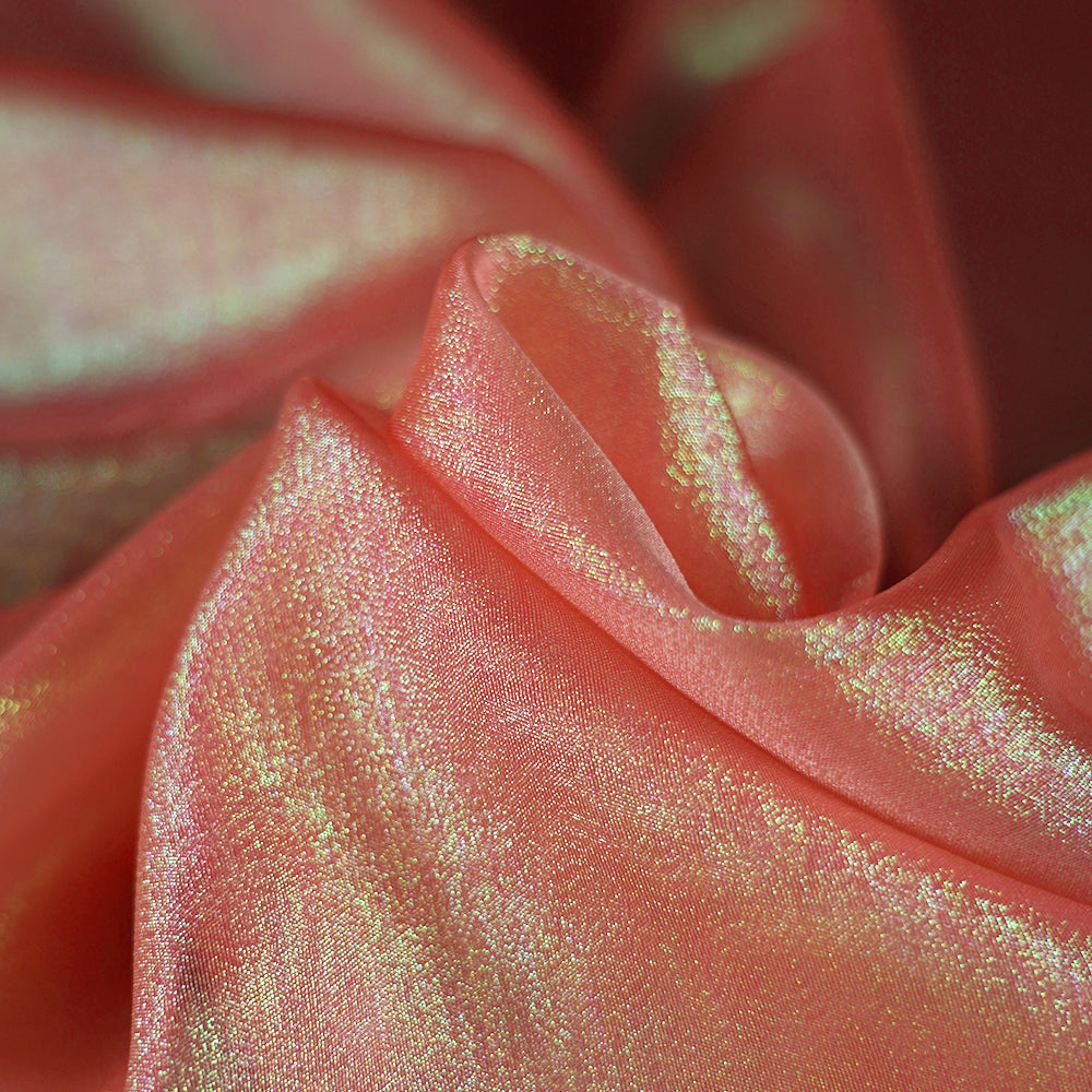 Bomng Golden Red Crystal Sparkling Organza Wedding Dress Decoration Fabric