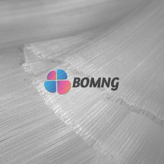 Bomng White Glossy Pleated Texture Wedding Dress Styling Fabric
