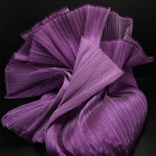 Bomng Crystal Purple Metal Pearl Yarn Texture Wrinkle Fabric Wedding Style Stage Decoration Floral Fabric