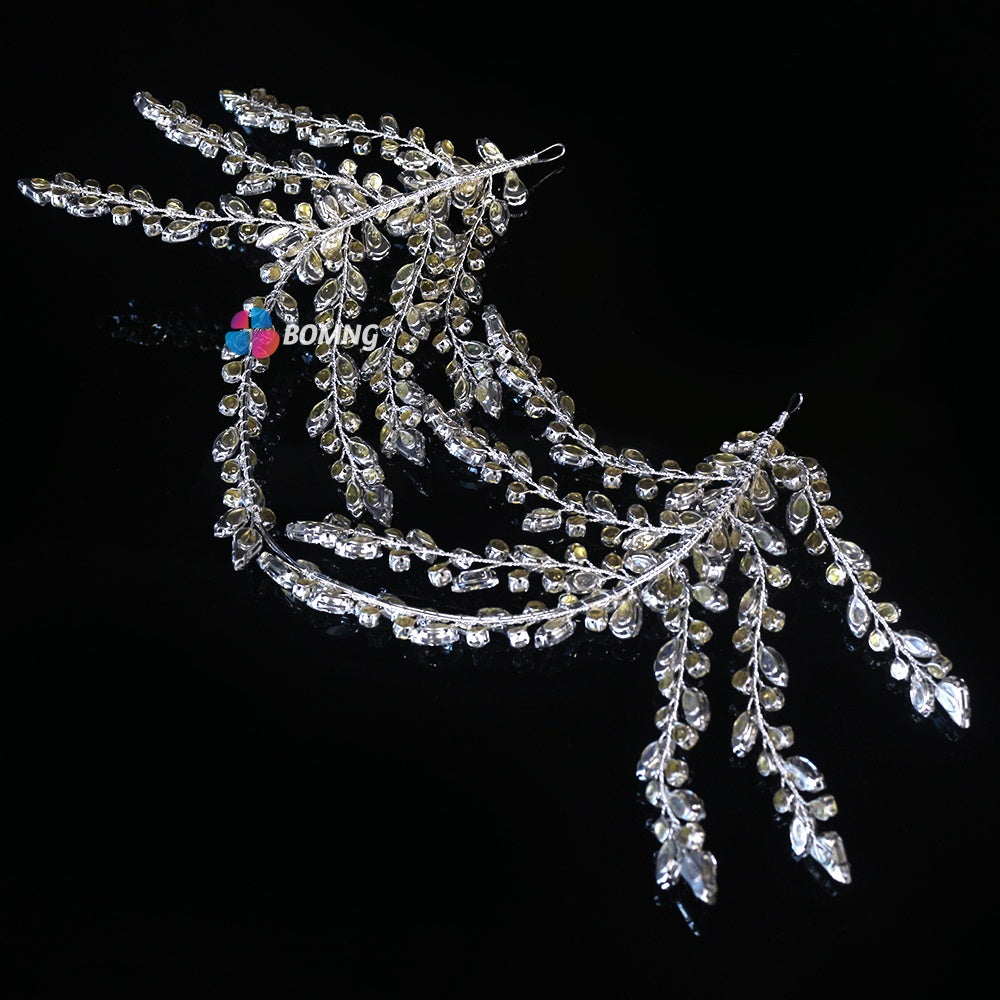 Bomng Dazzling handmade rhinestone bridal headband