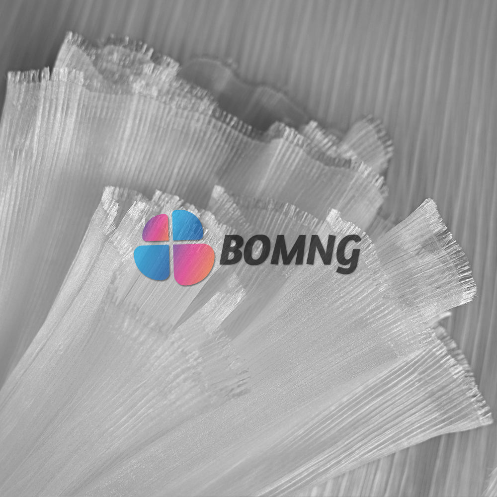 Bomng White Glossy Pleated Texture Wedding Dress Styling Fabric