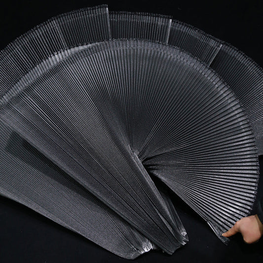 Bomng Pearlescent Black Pearlescent Accordion Pleat Fabric Wedding Stage Decoration
