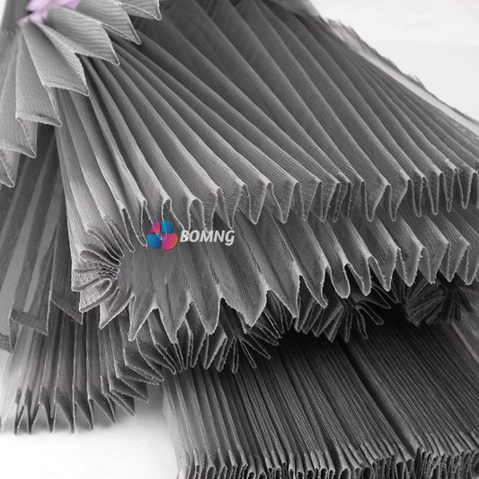 Bomng Grey Great Pleated  Organza Crinkle Fabric 6324