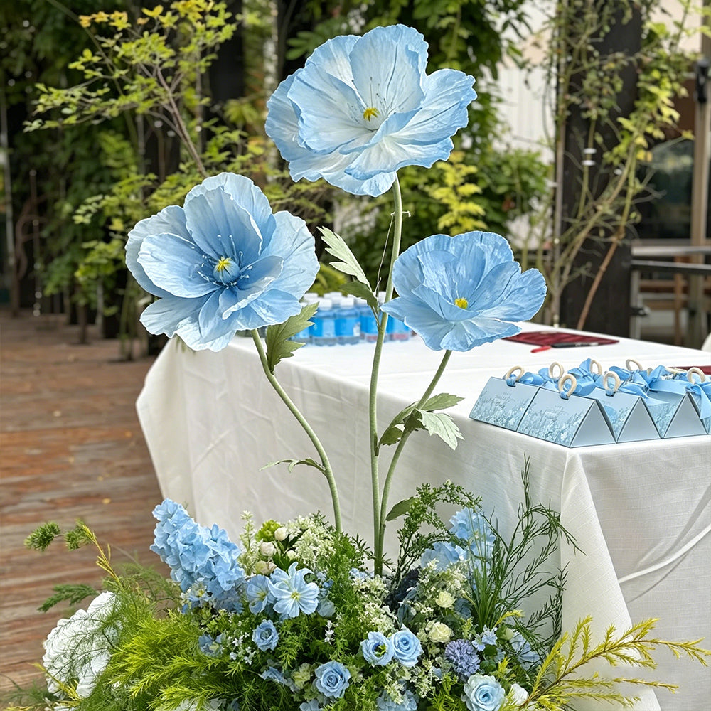 Bomng Luxe Couture Ruffled Poppy Art Installation