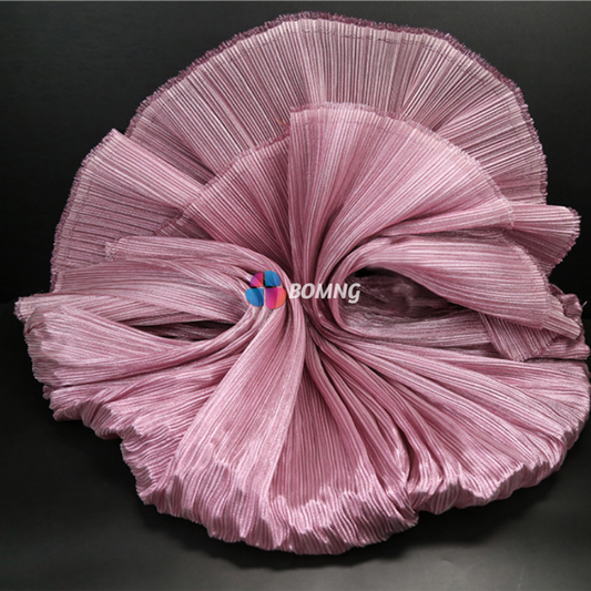 Bomng Smoke Crystal Purple Pearlescent Fabric Fold Wedding Modeling Stage Decorative Flower Fabric