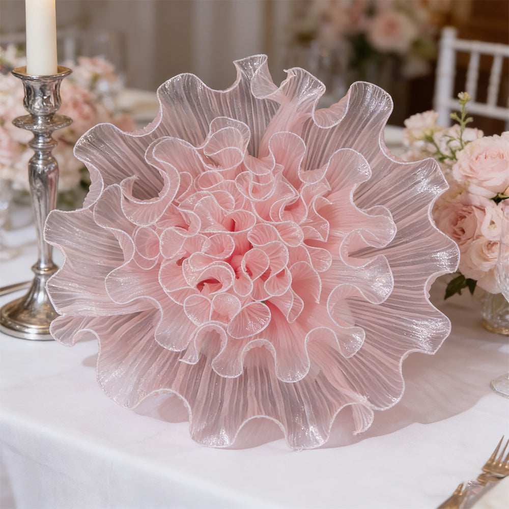 Bomng Sheer Ruffled Tulle Premium Flower