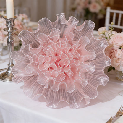 Bomng Sheer Ruffled Tulle Premium Flower