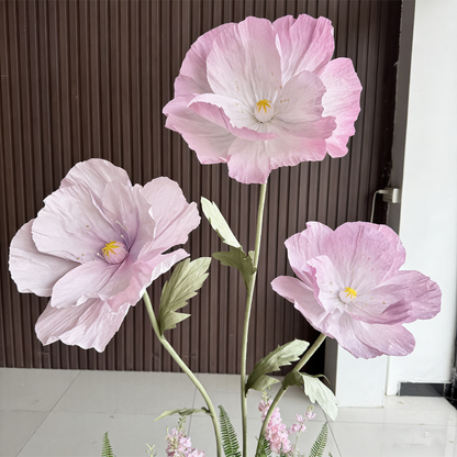 Bomng Luxe Couture Ruffled Poppy Art Installation