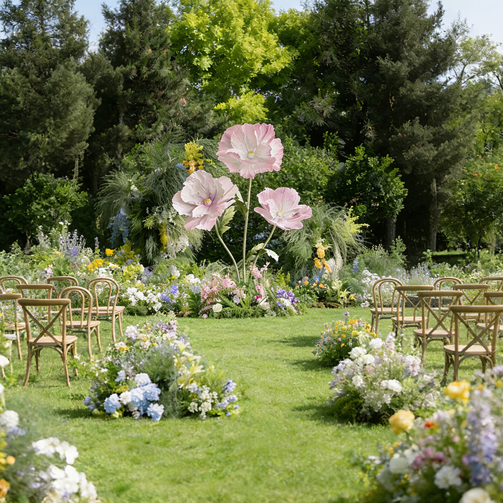 Bomng Luxe Couture Ruffled Poppy Art Installation