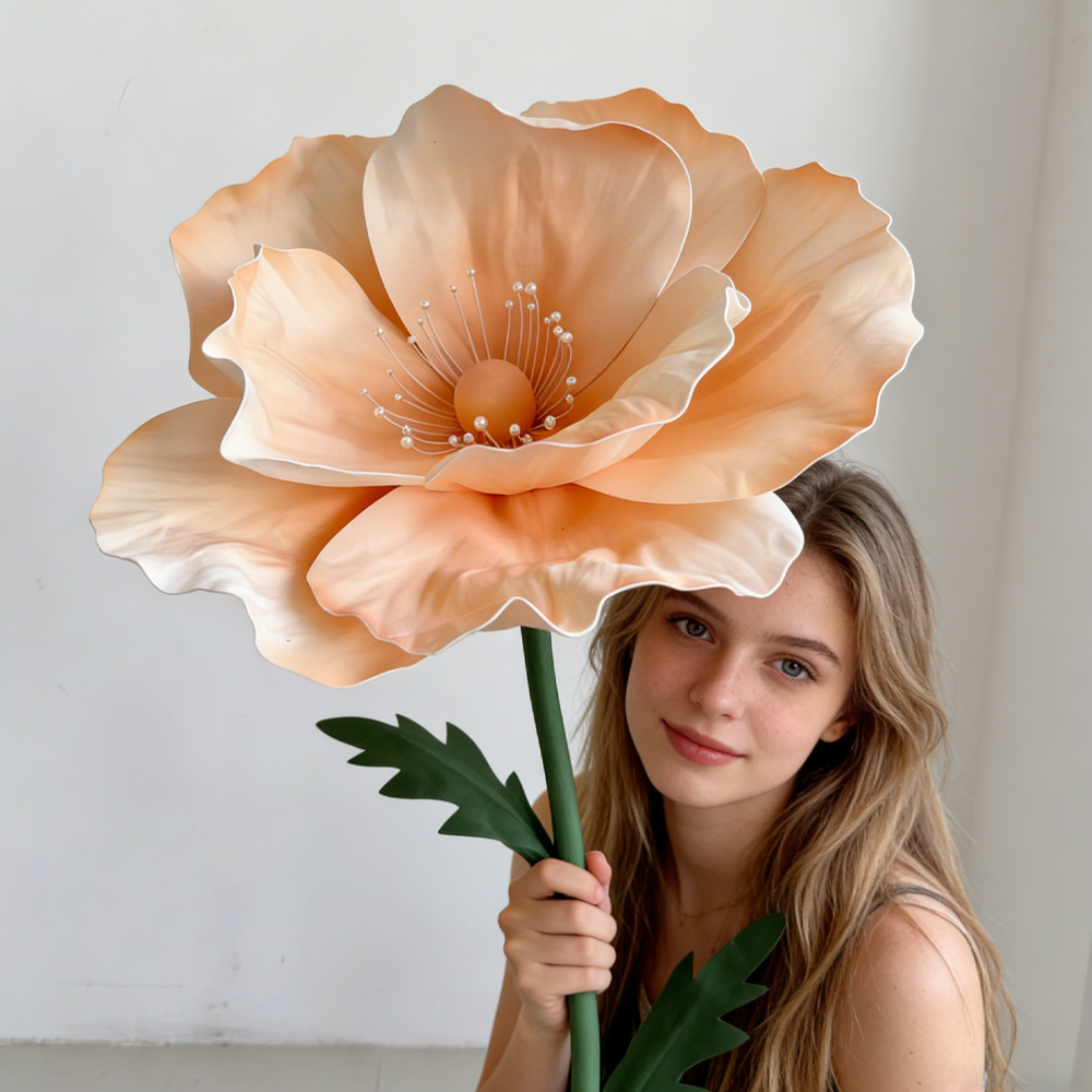 Bomng Luminous Poppy Orange Premium Flower