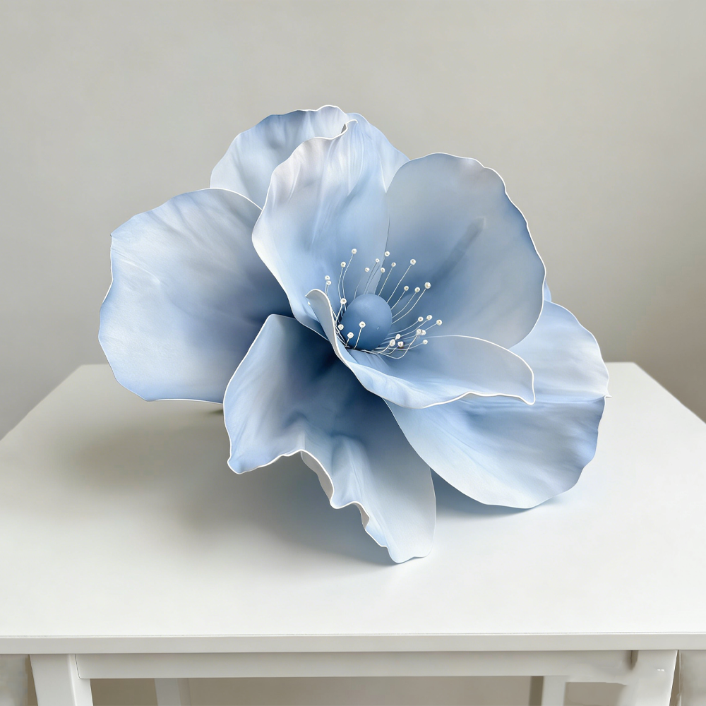 Bomng Luminous Poppy Blue Premium Flower