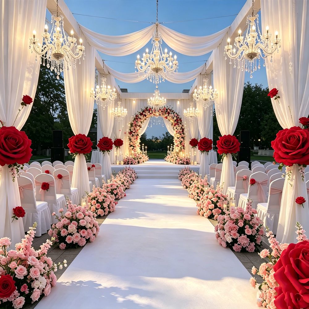 Bomng Romantic Lush Garden Rose Premium Flower