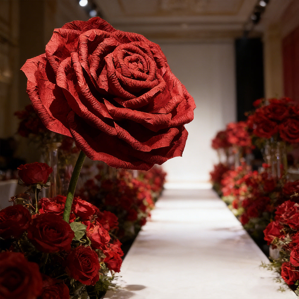 Bomng Blazing Crimson Rose Premium Flower