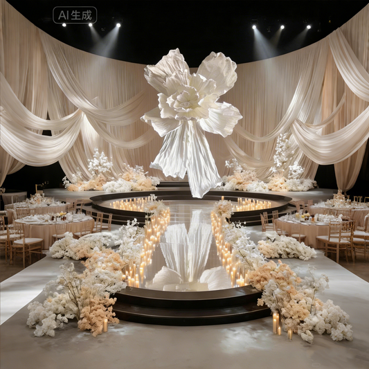 Bomng Couture Crinkle White Art Installation