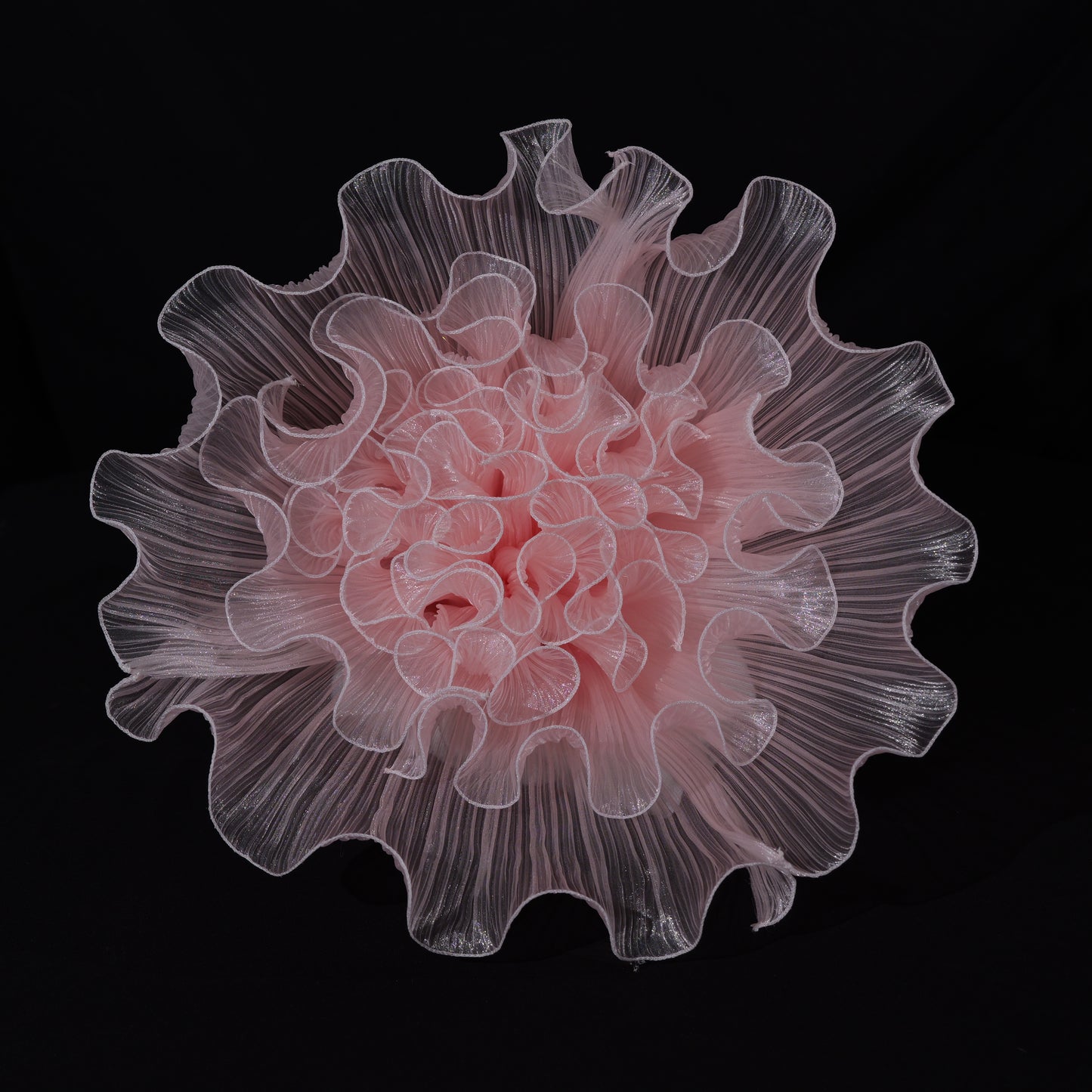 Bomng Sheer Ruffled Tulle Premium Flower