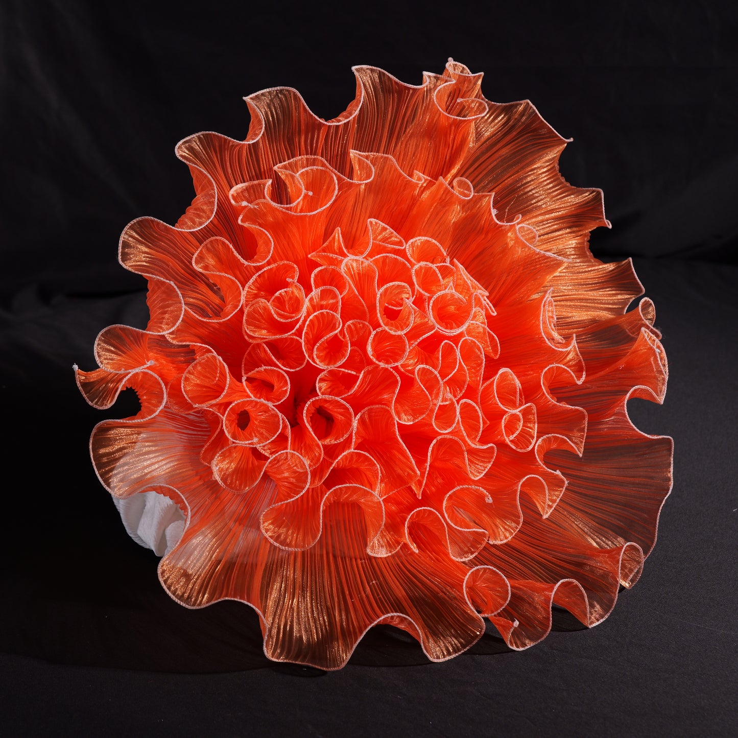 Bomng Luminous Orange Gradient Ruffled Premium Flower