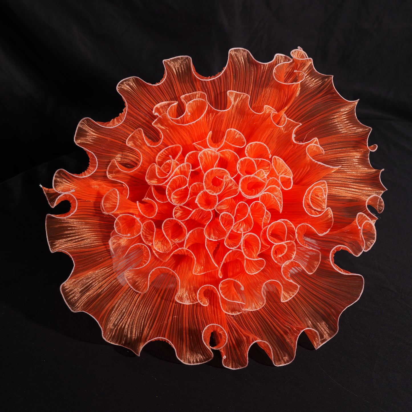 Bomng Luminous Orange Gradient Ruffled Premium Flower