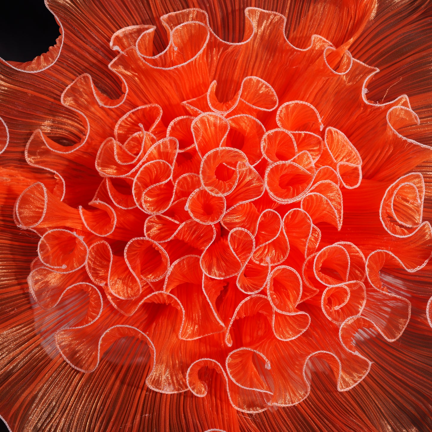 Bomng Luminous Orange Gradient Ruffled Premium Flower