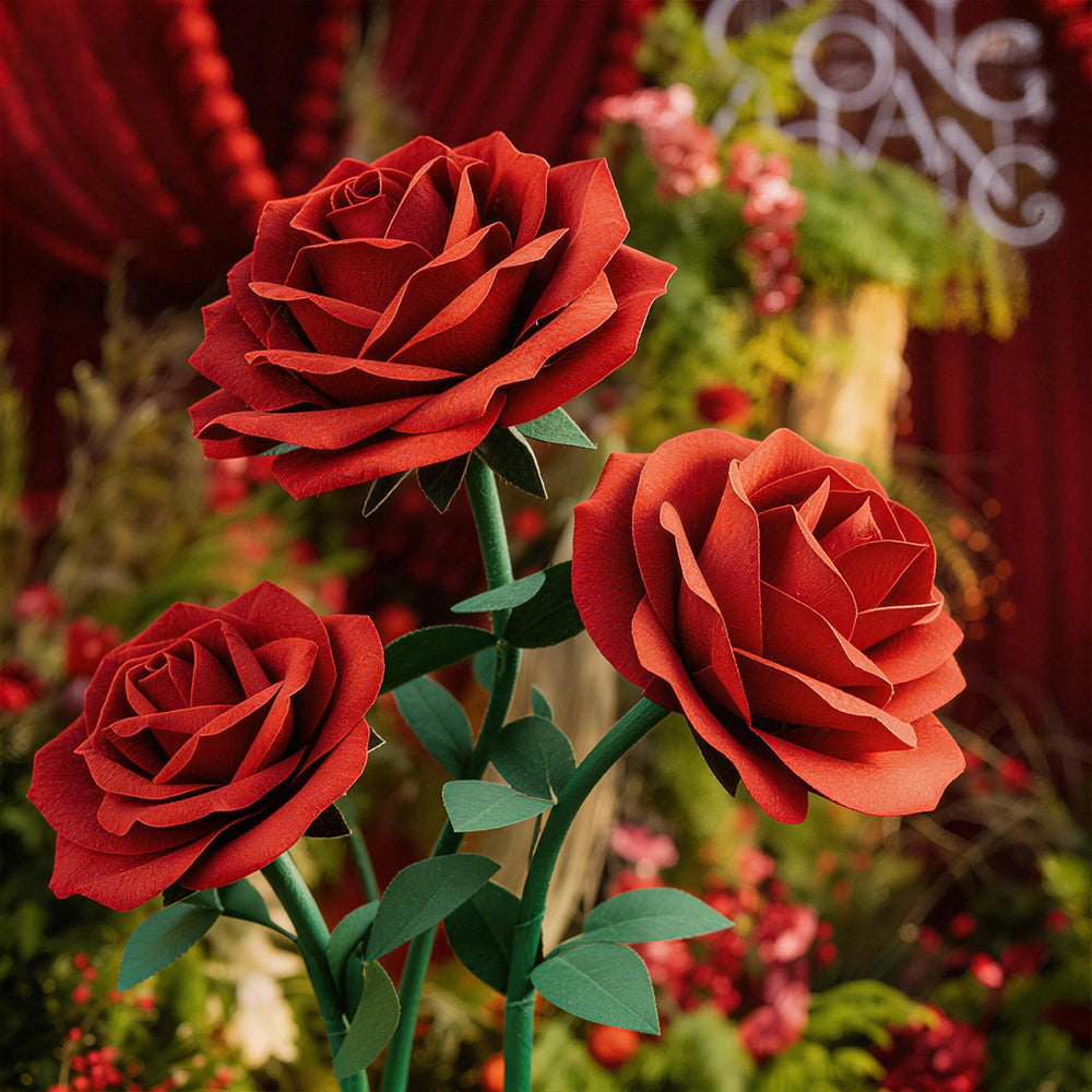 Bomng Romantic Lush Garden Rose Premium Flower