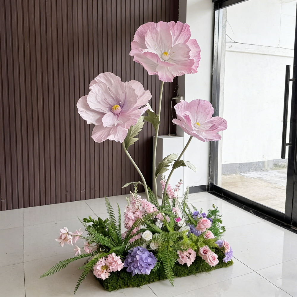 Bomng Luxe Couture Ruffled Poppy Art Installation