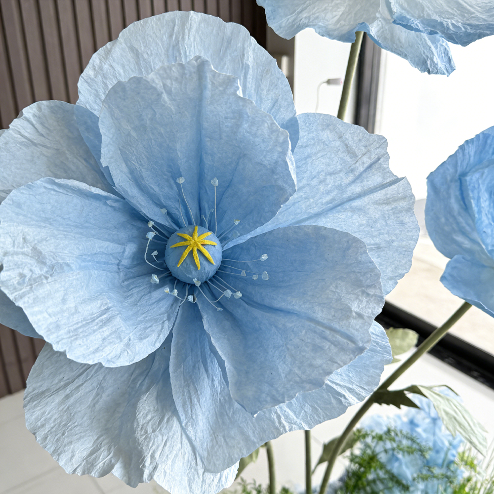 Bomng Luxe Couture Ruffled Poppy Art Installation