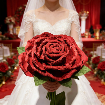 Bomng Blazing Crimson Rose Premium Flower