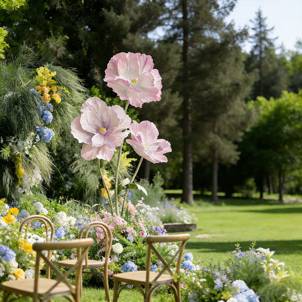 Bomng Luxe Couture Ruffled Poppy Pink Art Installation