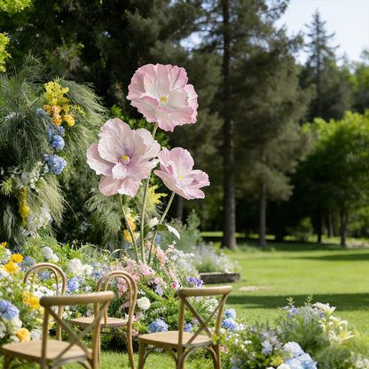 Bomng Luxe Couture Ruffled Poppy Pink Art Installation