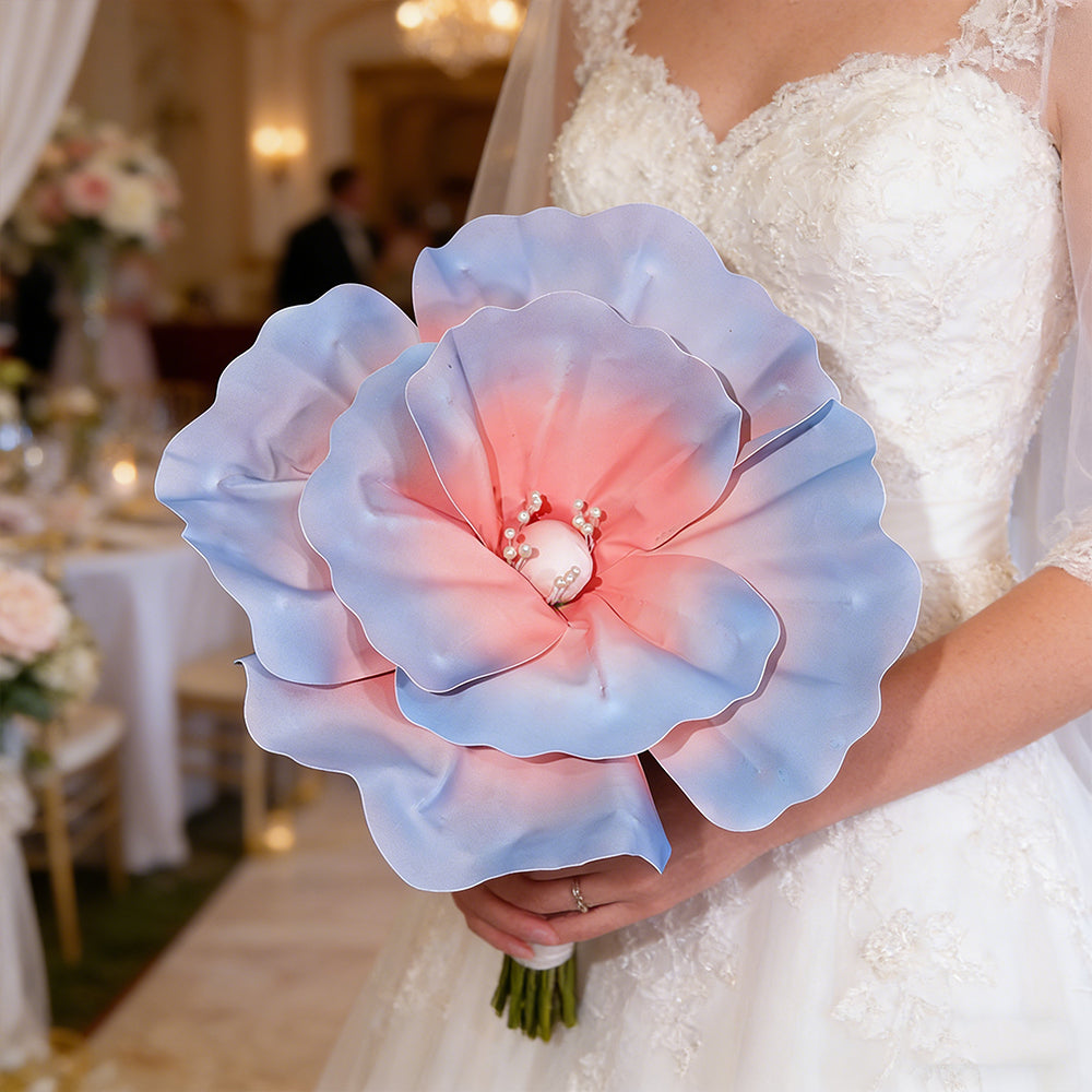Bomng Dreamy Pink-Blue Gradient Pearl Premium Flower