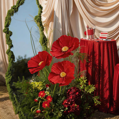 Bomng Ethereal Crepe Paper Poppy Art Installation
