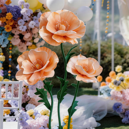 Bomng Luminous Poppy Orange Premium Flower