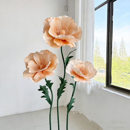 Bomng Luminous Poppy Orange Premium Flower