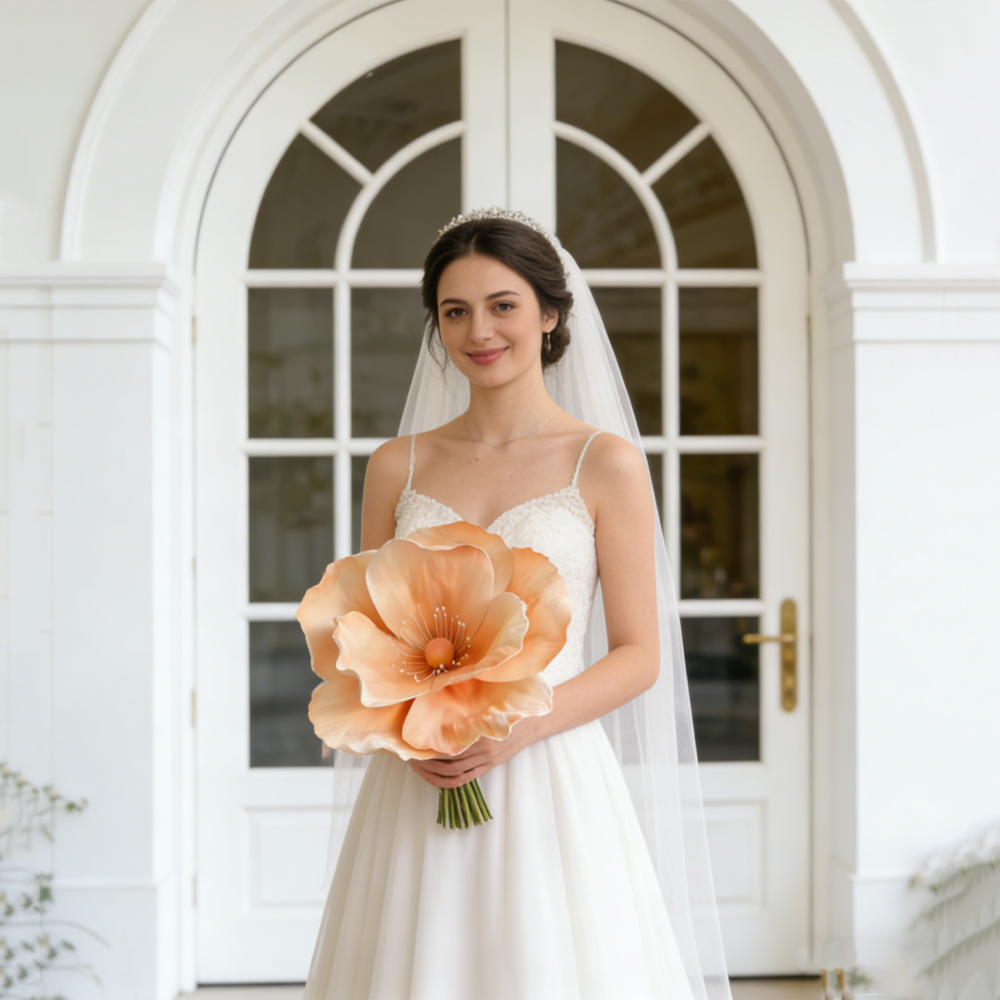 Bomng Luminous Poppy Orange Premium Flower
