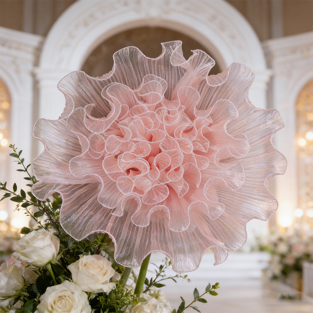 Bomng Sheer Ruffled Tulle Premium Flower