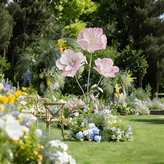 Bomng Luxe Couture Ruffled Poppy Art Installation