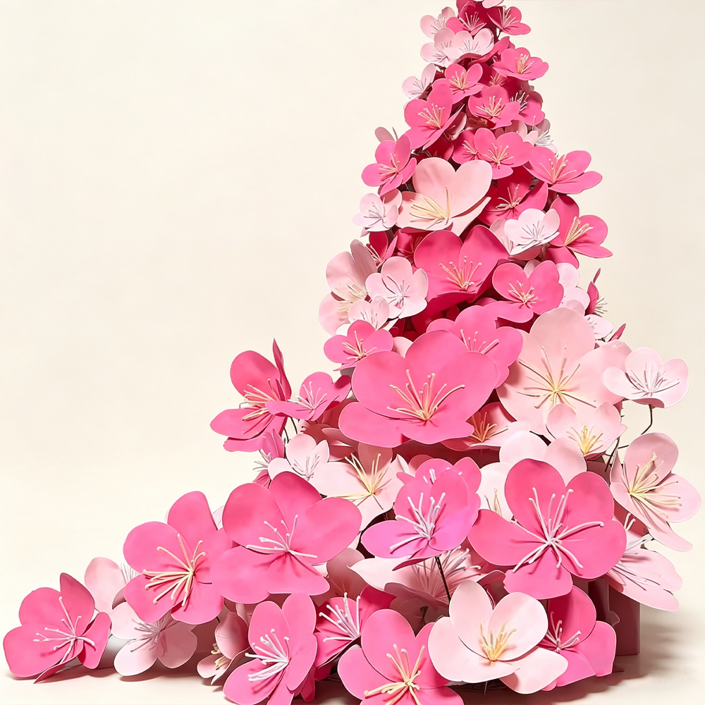 Bomng Valentine Light Pink Plum Blossom Premium Flower