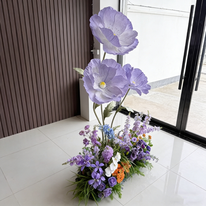 Bomng Luxe Couture Ruffled Poppy Art Installation