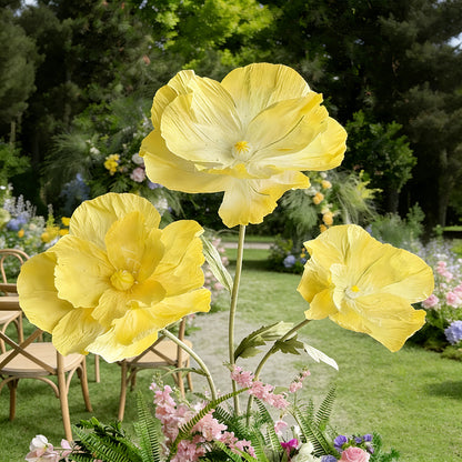 Bomng Luxe Couture Ruffled Poppy Art Installation