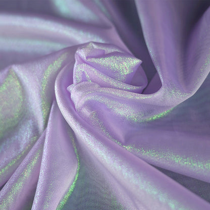 Bomng Pearl Purple Crystal Sparkling Organza Wedding Dress Decoration Fabric