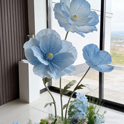 Bomng Luxe Couture Ruffled Poppy Art Installation