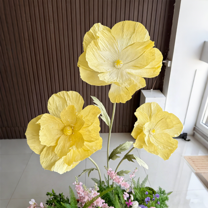 Bomng Luxe Couture Ruffled Poppy Art Installation